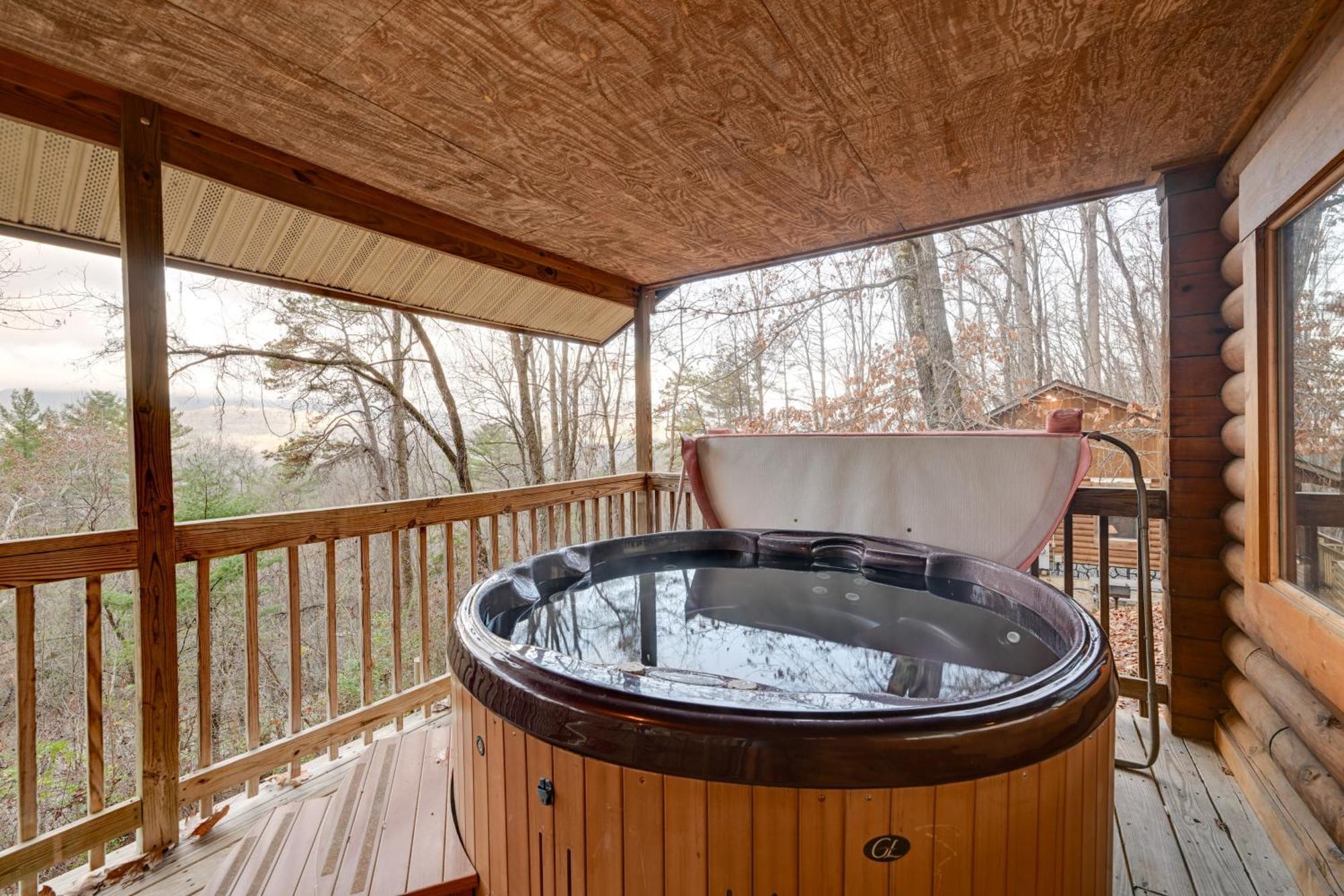 Cozy Deer Glen Cabin With Private Hot Tub And Porch! Bryson City Luaran gambar